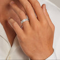 5.5 mm Baguette Moissanite Groove Matte Men’s Wedding Band