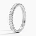 Baguette Moissanite Three-Quarter Eternity Wedding Band-2.5mm