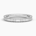 Baguette Moissanite Three-Quarter Eternity Wedding Band-2.5mm