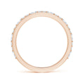 Baguette and Round Moissanite Half Eternity Stackable Wedding Band