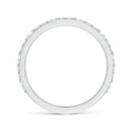 Baguette and Round Moissanite Half Eternity Stackable Wedding Band