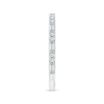 Baguette and Round Moissanite Half Eternity Stackable Wedding Band