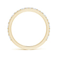 Baguette and Round Moissanite Half Eternity Stackable Wedding Band