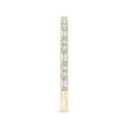 Baguette and Round Moissanite Half Eternity Stackable Wedding Band