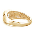 Bezel Asscher-Cut Moissanite Octagon Men's Signet Ring