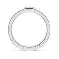 Bezel East–West Emerald-Cut Moissanite Men’s Wedding Band-6.2 mm