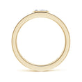 Bezel East–West Emerald-Cut Moissanite Men’s Wedding Band-6.2 mm