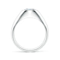Bezel East–West Oval Moissanite Men's Signet Ring