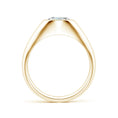 Bezel East–West Oval Moissanite Men's Signet Ring