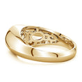 Bezel East–West Oval Moissanite Men's Signet Ring