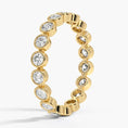 Bezel Round Eternity Moissanite Wedding Band-3.0mm