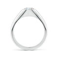 Bezel Round Moissanite Men's Signet Ring
