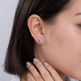 Bezel-Set Round Aquamarine Solitaire Stud Earrings