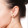 Bezel Set Citrine with Sunburst Halo Stud Earrings