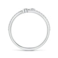 Bezel Set Double Moissanite Open Promise Ring
