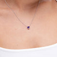 Bezel-Set Heart Amethyst Solitaire Pendant Necklace