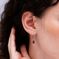 Bezel-Set Pear Garnet Drop Earrings