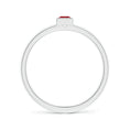 Bezel-Set Princess Cut Lab-Created Ruby Stackable Promise Ring – 2 mm