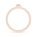 Bezel-Set Princess Cut Peridot Stackable Promise Ring – 2 mm