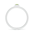 Bezel-Set Princess Cut Peridot Stackable Promise Ring – 2 mm