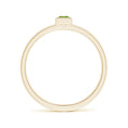 Bezel-Set Princess Cut Peridot Stackable Promise Ring – 2 mm