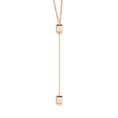 Bezel-Set Round Aquamarine Drop Lariat Necklace