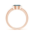Bezel-Set Round Lab-Grown Alexandrite Solitaire Engagement Ring