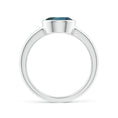 Bezel-Set Round Lab-Grown Alexandrite Solitaire Engagement Ring