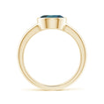 Bezel-Set Round Lab-Grown Alexandrite Solitaire Engagement Ring