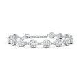 Bezel-Set Round Moissanite Tennis Bracelet
