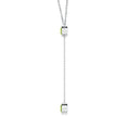 Bezel-Set Round Peridot Drop Lariat Necklace