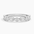 Bezel Set Round and Marquise Moissanite Wedding Band
