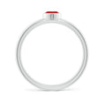 Bezel-Set Solitaire Heart Lab Ruby Stackable Promise Ring
