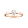 Bezel-Set Solitaire Heart Moissanite Promise Ring