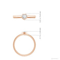 Bezel-Set Solitaire Heart Moissanite Promise Ring