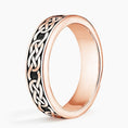 6.0 mm Black Rhodium Celtic Knot Men’s Wedding Band