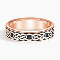 6.0 mm Black Rhodium Celtic Knot Men’s Wedding Band