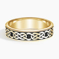 6.0 mm Black Rhodium Celtic Knot Men’s Wedding Band