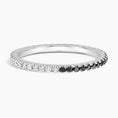 Black-White Moissanite Eternity Pavé Wedding Band – 1.4 mm