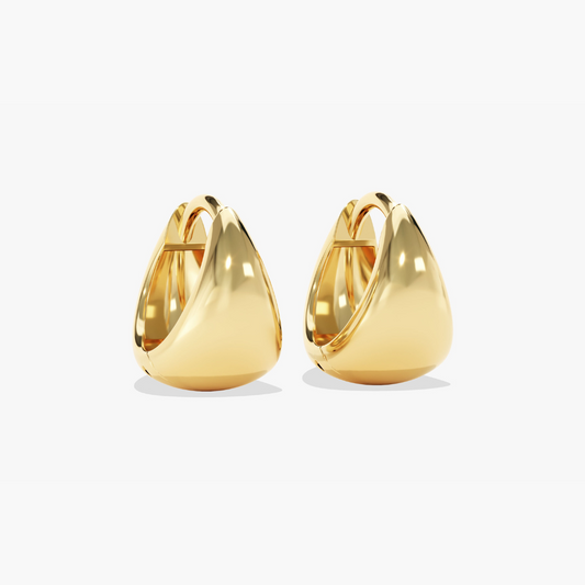 Bold Dome Huggie Hoop Earrings