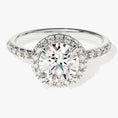 Brilliant Halo Round Moissanite Engagement Ring