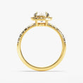 Brilliant Halo Round Moissanite Engagement Ring