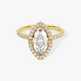 Load image into Gallery viewer, Brilliant_Halo_Marquise_Cut_Moissanite_Engagement_Ring_1
