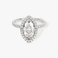 Load image into Gallery viewer, Brilliant_Halo_Marquise_Cut_Moissanite_Engagement_Ring_2

