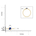 Bypass Pear Cut Lab-Created Sapphire Solitaire Promise Ring