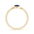 Bypass Pear Cut Lab-Created Sapphire Solitaire Promise Ring