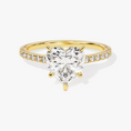 Load image into Gallery viewer, Cathedral Heart Cut Moissanite Engagement Ring
