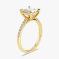 Load image into Gallery viewer, Cathedral Princess Cut Moissanite Engagement Ring
