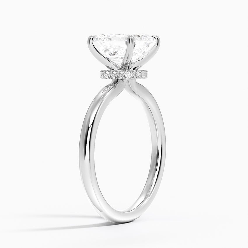 Celeste Rise Asscher Cut Hidden Halo Engagement Ring
