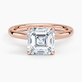 Celeste Rise Asscher Cut Hidden Halo Engagement Ring